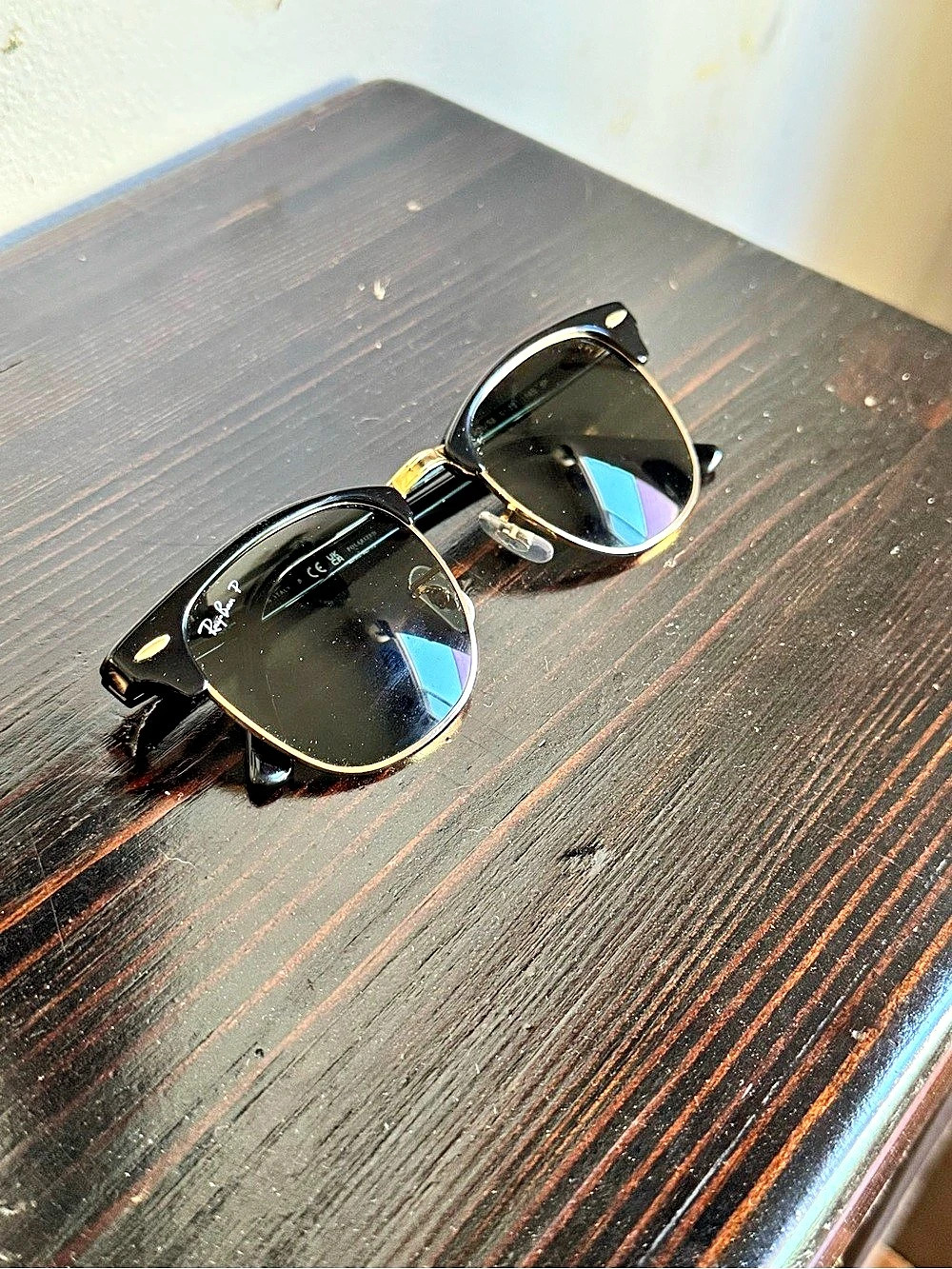 Ray-Ban Clubmaster RB 3016 Sunglasses Black & Gold